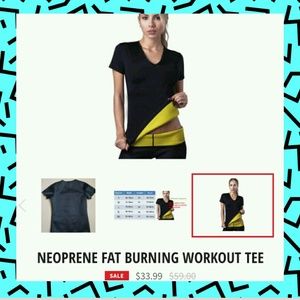 Neoprene fat burning tshirt workout new L